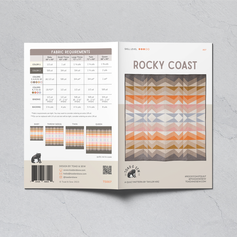 Rocky Coast - Paper Pattern -- Toad & Sew