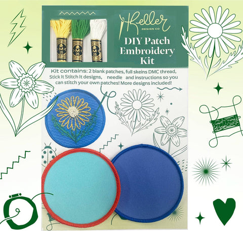 DIY Embroidery Patch Kit-Floral Pack