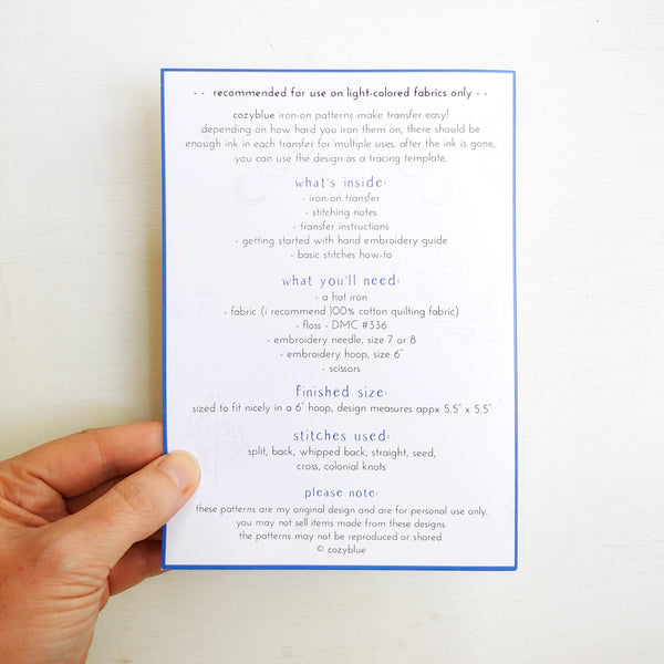 show up iron-on embroidery pattern