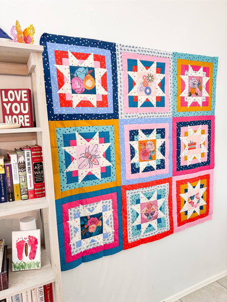 Nova Burst Quilt Pattern Printed