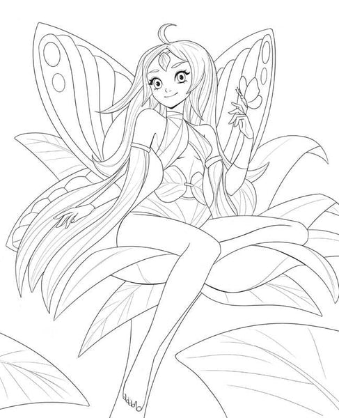 Magical Girl's Self-Care Coloring Book by Jacque Aye