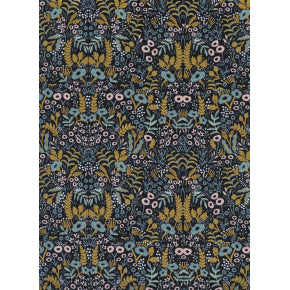 Tapestry in Midnight Metallic --  Menagerie by Rifle Paper Co. for Cotton + Steel