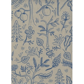 Amalfi - Black Forest - Natural Canvas Fabric -- Rifle Paper Co. for Cotton + Steel