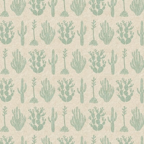 Desert in Aloe VeraCanvas -- All Through the Land by Amelie Mancini  for Cotton + Steel