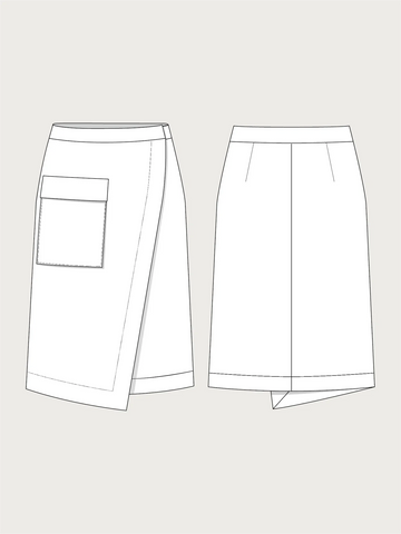 ASYMMETRIC MIDI SKIRT PATTERN  -- The Assembly Line Patterns