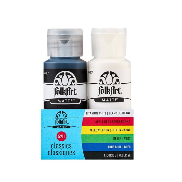 FolkArt ® Acrylic Value Paint Set - Classics, 6 Colors