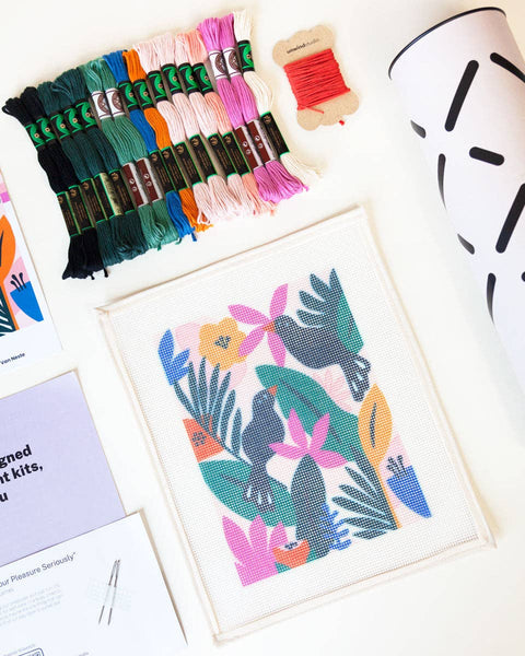 Colorful Jungle Needlepoint Kit