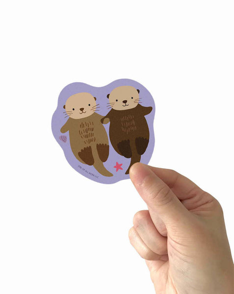 Sea Otters Vinyl Sticker