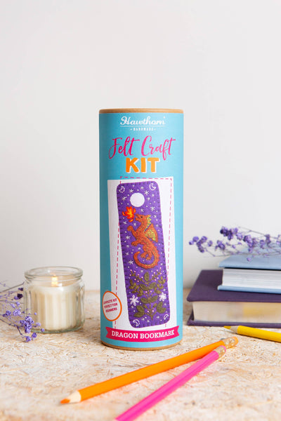Dragon Bookmark Felt Craft Kit | Beginner Kit for Adults