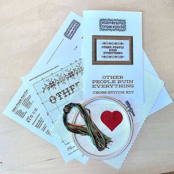 I Love Curse Words Deluxe Cross Stitch Kit