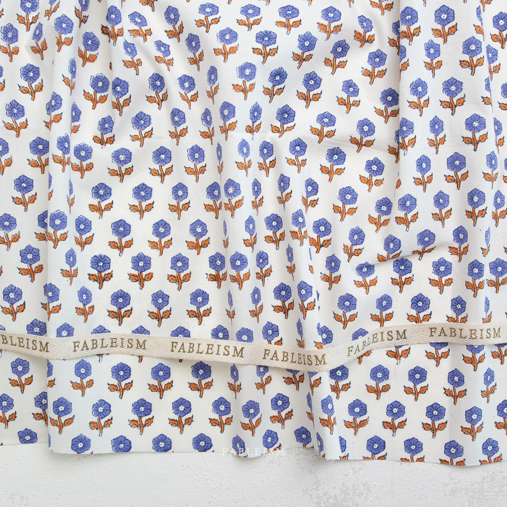 Indian Block Prints Cottage: Flowerling in Violet -- Fableism
