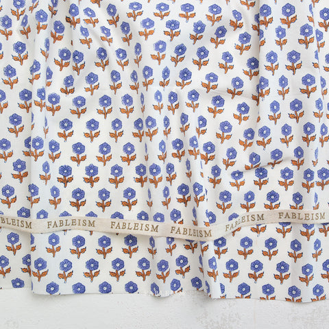 Indian Block Prints Cottage: Flowerling in Violet -- Fableism
