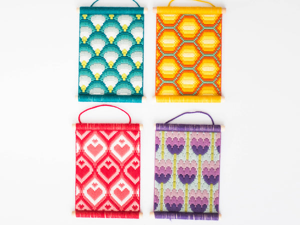 Floral Bargello Kits, Tulips Wall Hanging, Easy Tapestry Kit