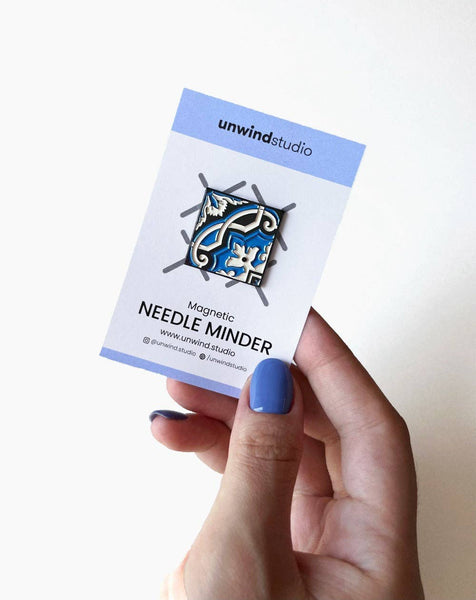 Needle Minder Portuguese Tile Magnet (enamel pin)