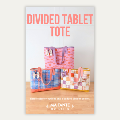 Divided Tablet Tote (Paper Pattern)