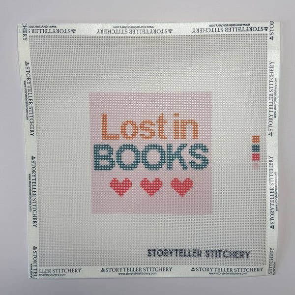 Lost in Books — Modern Needlepoint Kit (Small Design)
