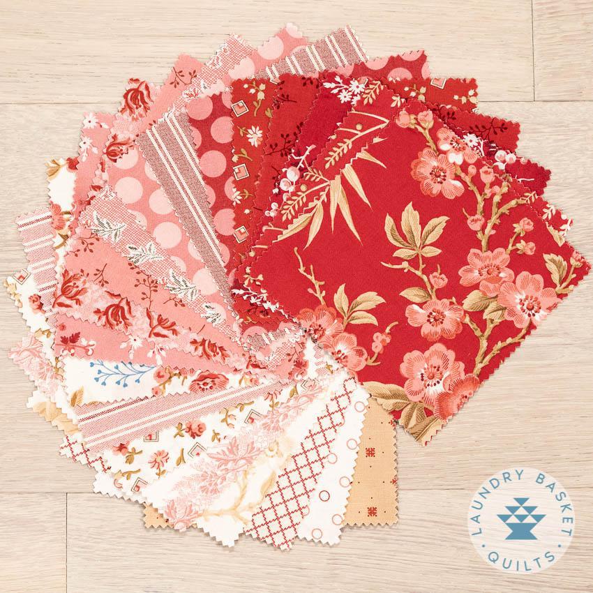 Little Sweetheart- 5 X 5 Charm Squares - Laundry Basket Quilts -- Andover Fabric