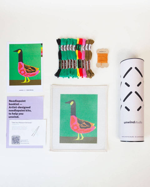 Folk Goose Needlepoint Kit
