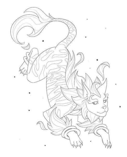 Magical Girl's Self-Care Coloring Book by Jacque Aye