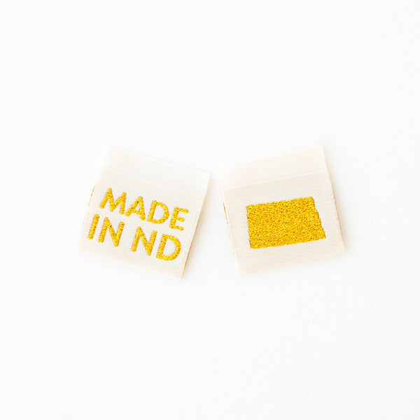 Made in My State Gold Woven Labels