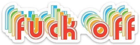 Fuck Off (Rainbow) Die Cut Sticker