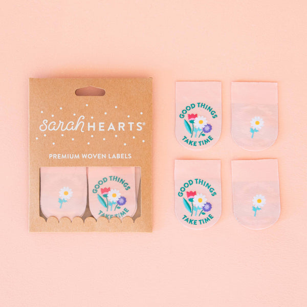 Good Things Take Time Woven Labels