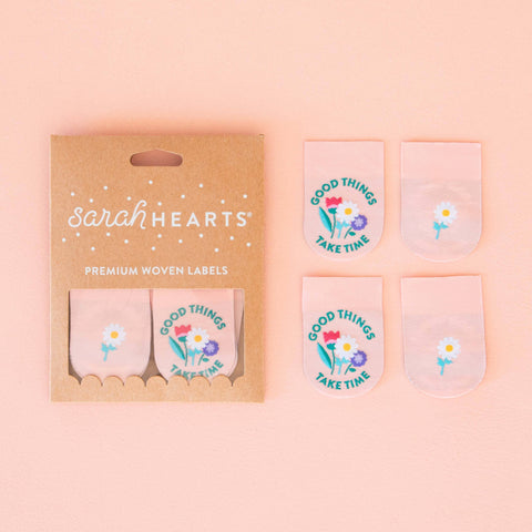 Good Things Take Time Woven Labels
