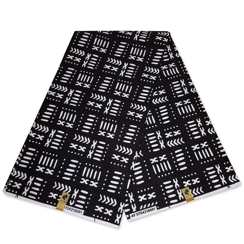Black and white african print fabric top