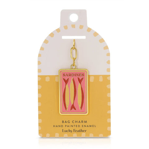 Enamel Bag Charm - Sardines