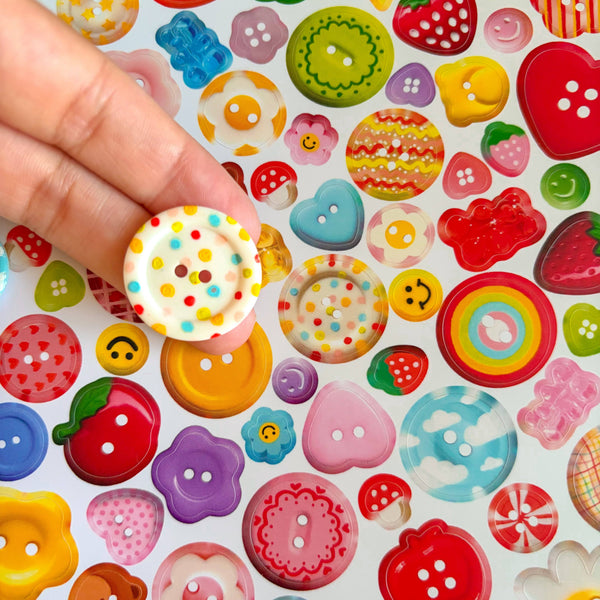 Busy Bug's Buttons Sticker Sheet