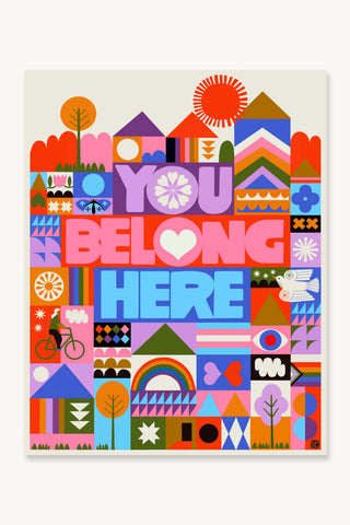 Art Print - You Belong Here - Inclusive Wall Art