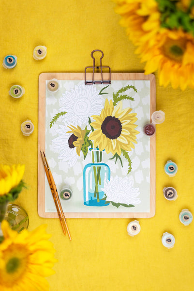 Sunflowers in Vase (Yellow) Paint-by-Number Kit
