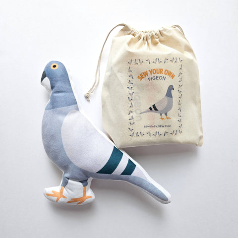 DIY Pigeon Sewing Kit, Beginner Bird Plush Craft Kit