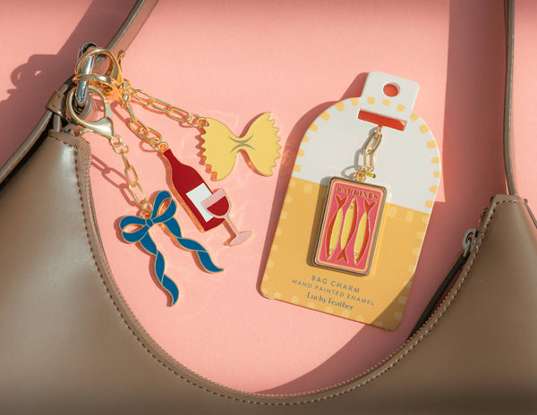 Enamel Bag Charm - Bow