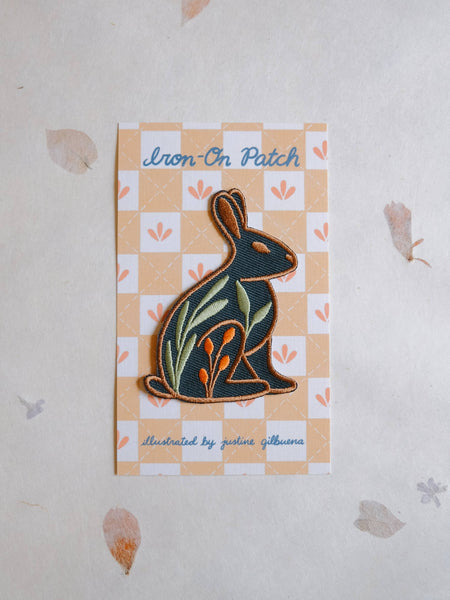 Rabbit Iron-On Patch (New Size 3” x 2.25”)