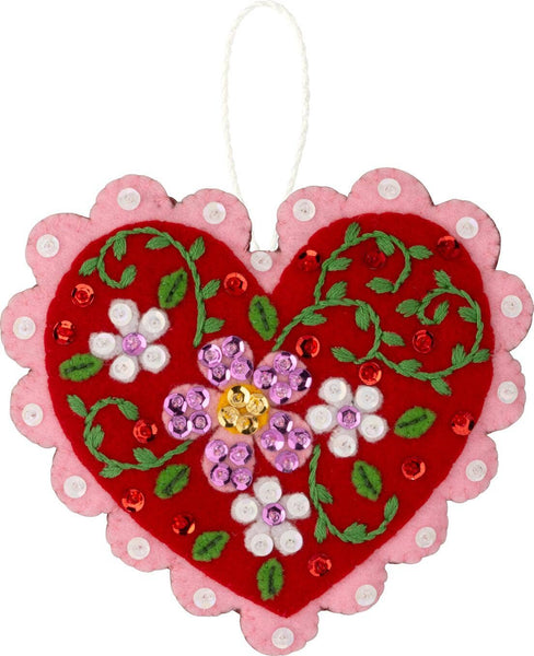 Bucilla® Seasonal Felt Ornaments Kit - Heartfelt Treasures