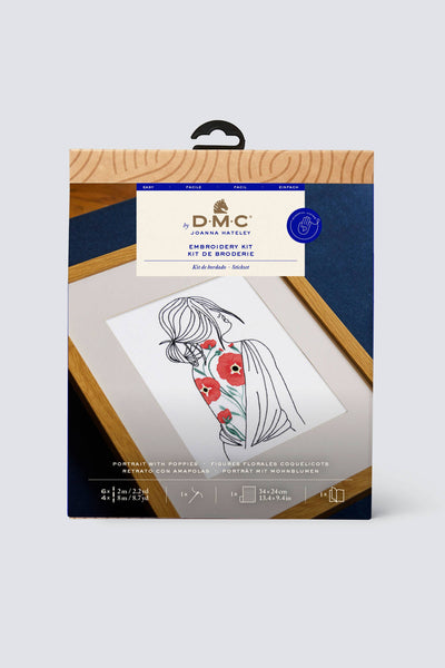 DMC Designer Embroidery Kit - Portrait Poppies