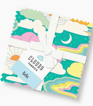 5" charm pack (42pcs) -- High in the Sky by Elizabeth Olwen -- Cloud 9