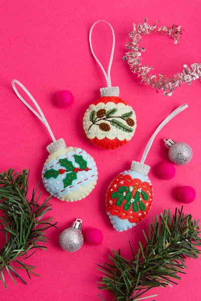 Christmas Baubles Felt Craft Kit | Christmas Craft Kit