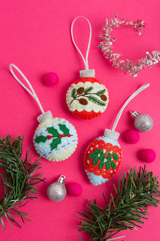 Christmas Baubles Felt Craft Kit | Christmas Craft Kit
