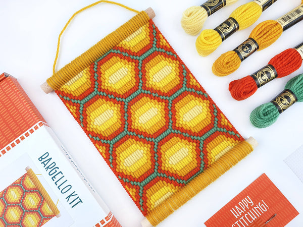 Bargello Embroidery Kits, Honeycomb Wall Hanging Kits