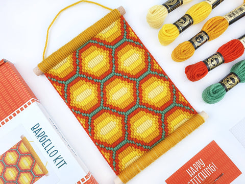 Bargello Embroidery Kits, Honeycomb Wall Hanging Kits