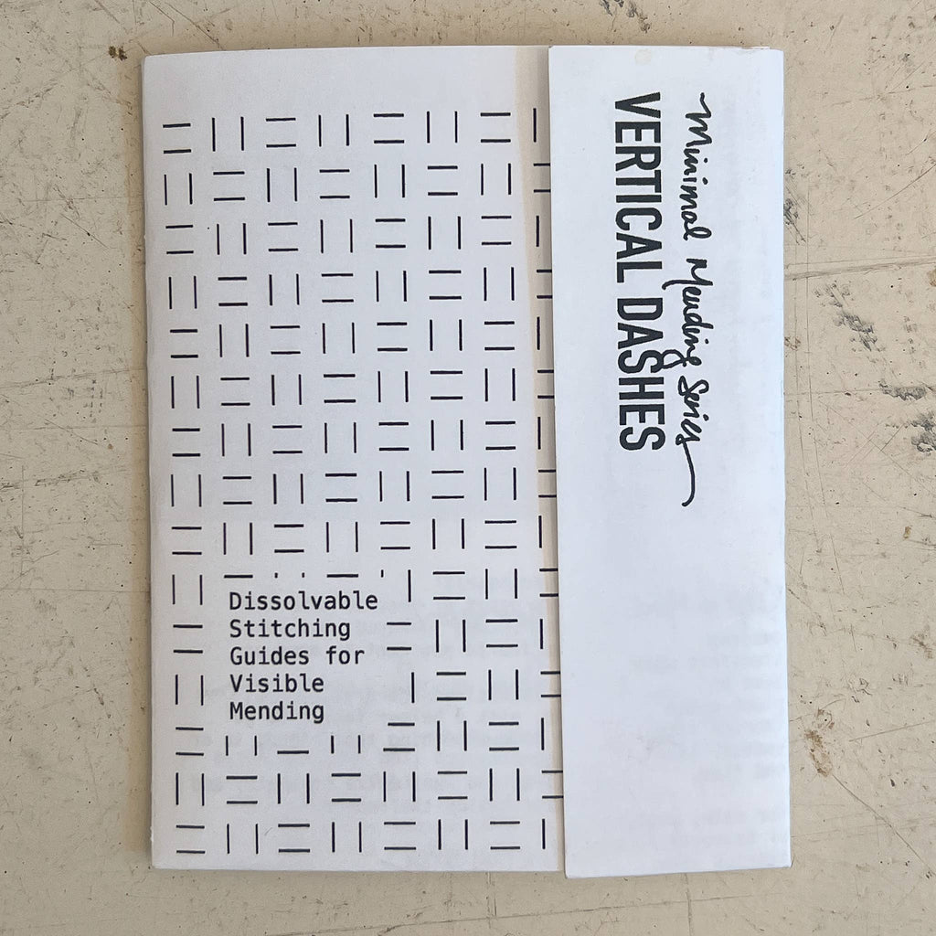Vertical Dashes - Minimal Mending + Embellishment Transfer