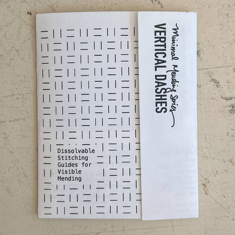 Vertical Dashes - Minimal Mending + Embellishment Transfer