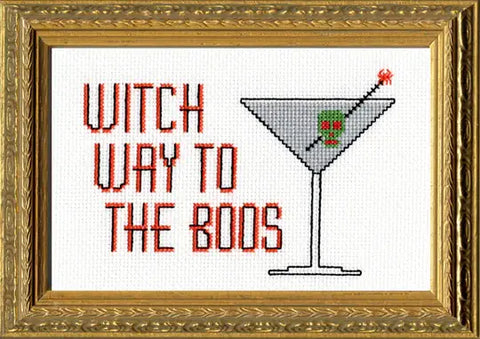Witch Way to the Boos Deluxe Cross Stitch Kit