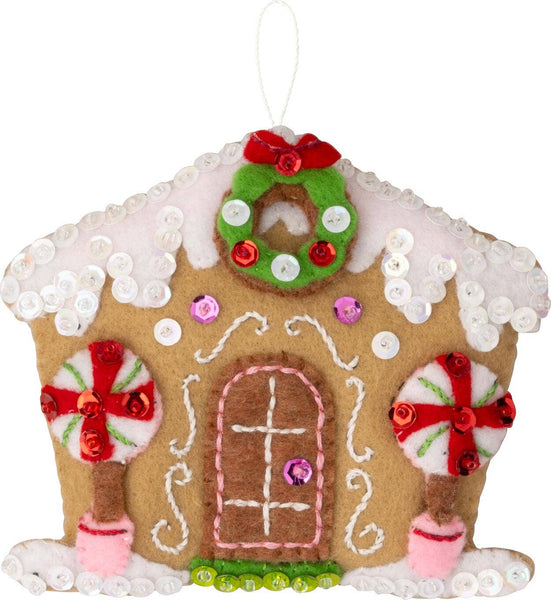 Bucilla ® Seasonal Felt Ornaments Kit - Candy Cottages