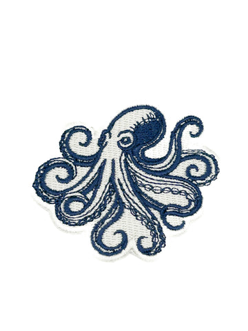 Octopus Embroidered Patch Nautical Sea Life Patch Coastal