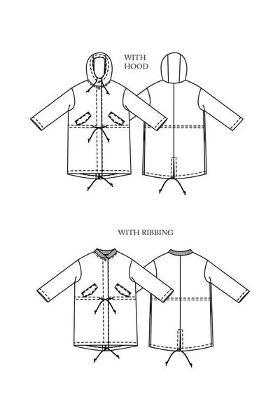 The TN34 Parka Sewing Pattern UK XS - XXXL
