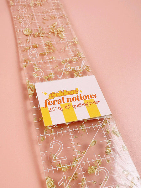 2.5 by 10 in quilting ruler