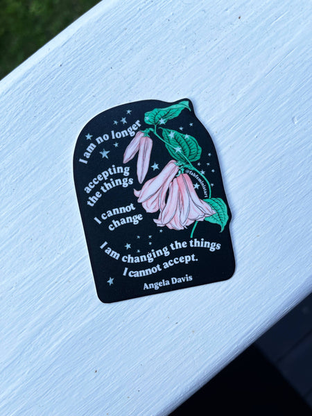 Angela Davis Sticker: No Longer Accepting